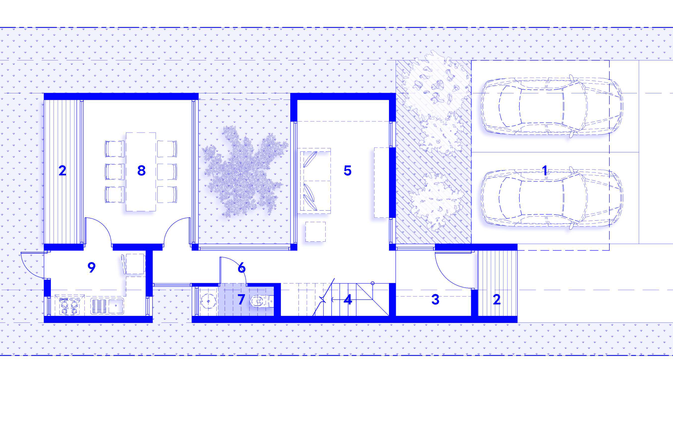 แบบแปลนบ้านชั้นที่ 1